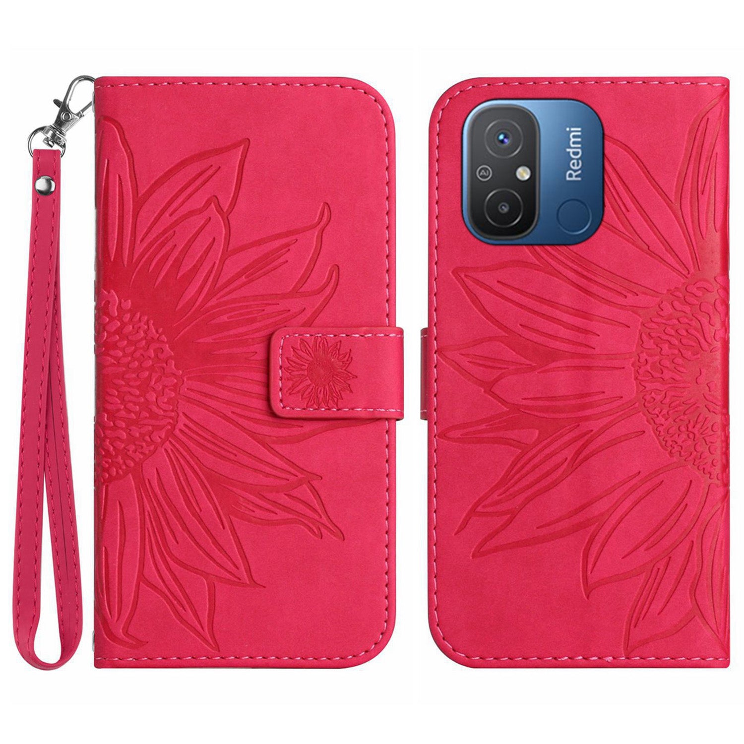 Protective Phone Case For Xiaomi Redmi 11A 4G 12C 4G HT04 Sunflower Imprinted Leather Stand Wallet Shockproof Phone Cover Protective Phone Case For Xiaomi Redmi 11A 4G 12C 4G HT04 Sunflower Imprinted Leather Stand Wallet Shockproof Phone Cover
